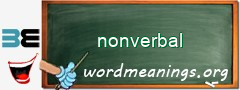 WordMeaning blackboard for nonverbal